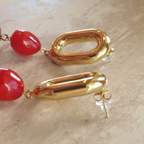 Boucles d'oreilles Anna Bordeaux