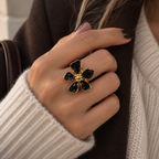 Bague Flora Noire