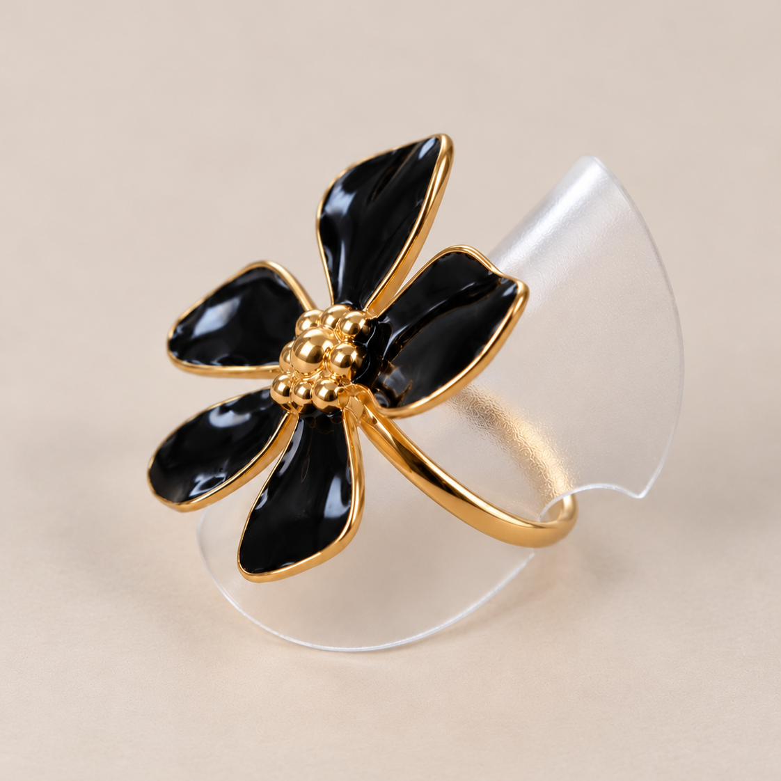 Bague Flora Noire
