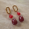 Boucles d'oreilles Anna Bordeaux