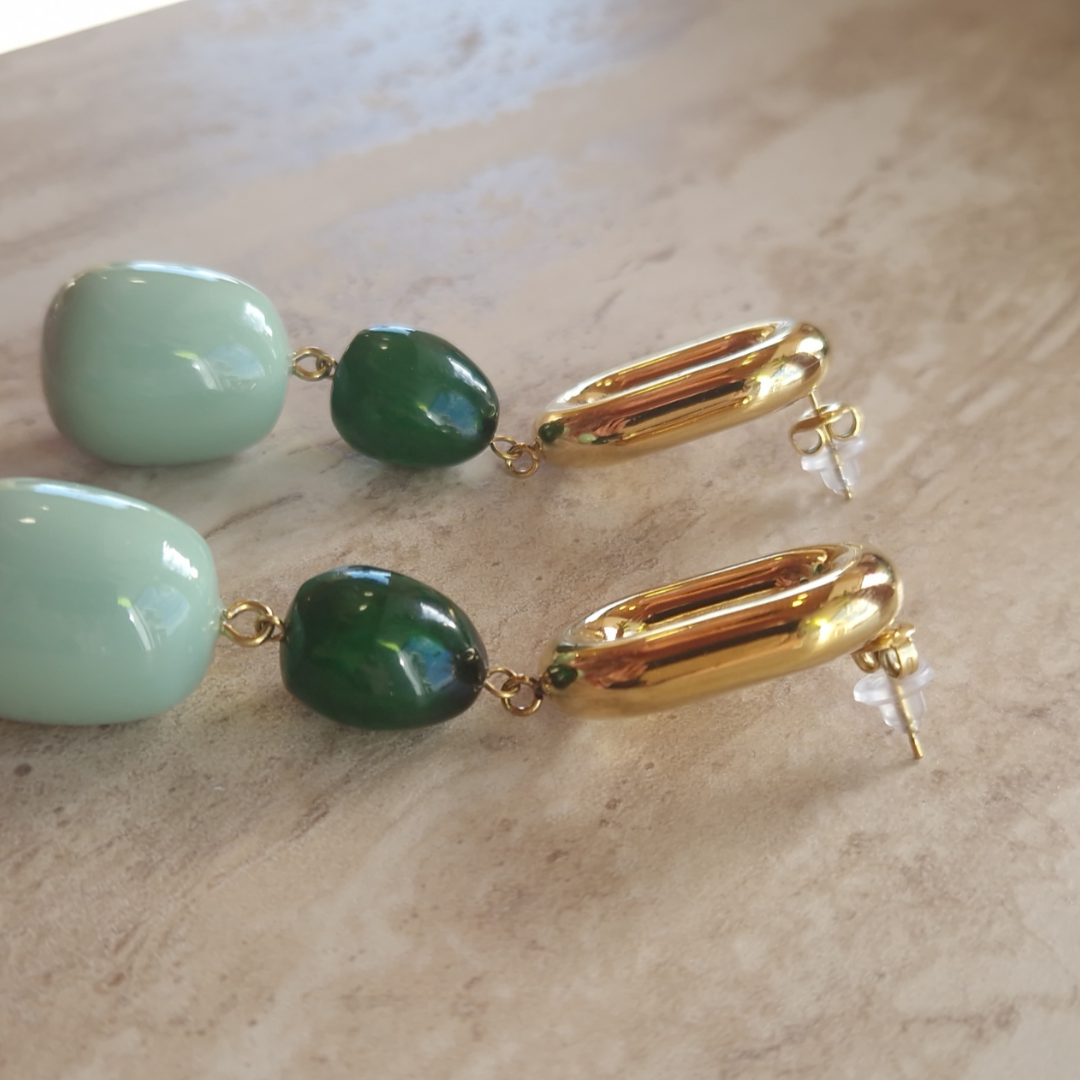 Boucles d'oreilles Anna Vert