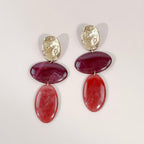 Boucles d’oreilles Stella bordeaux