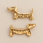 Broche Teckel Dorée