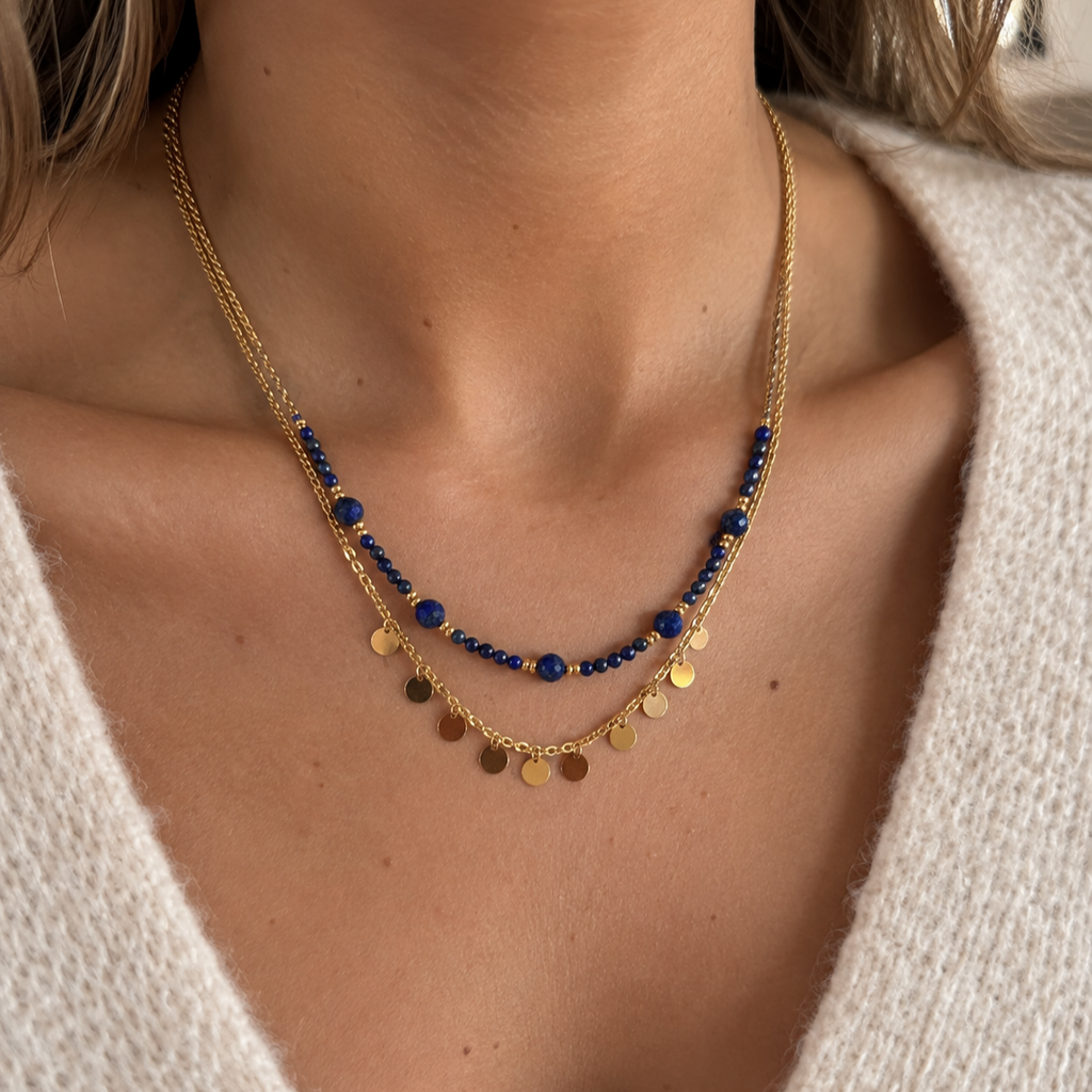 Collier Isaure bleu