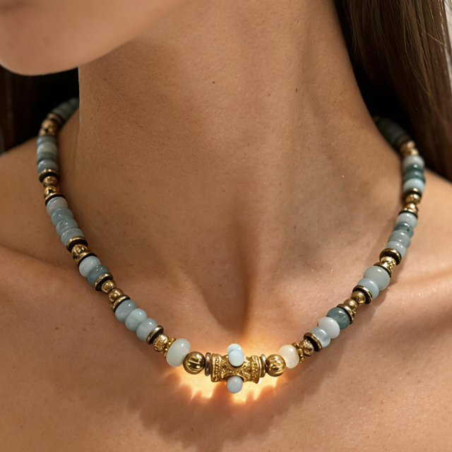Collier Giulia Bleu