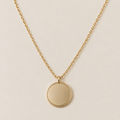 Collier médaillon rond à graver
