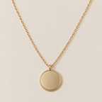 Collier médaillon rond à graver