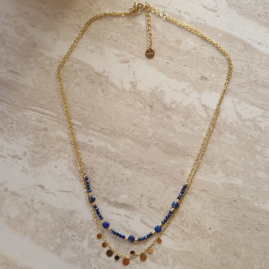 Collier Isaure bleu
