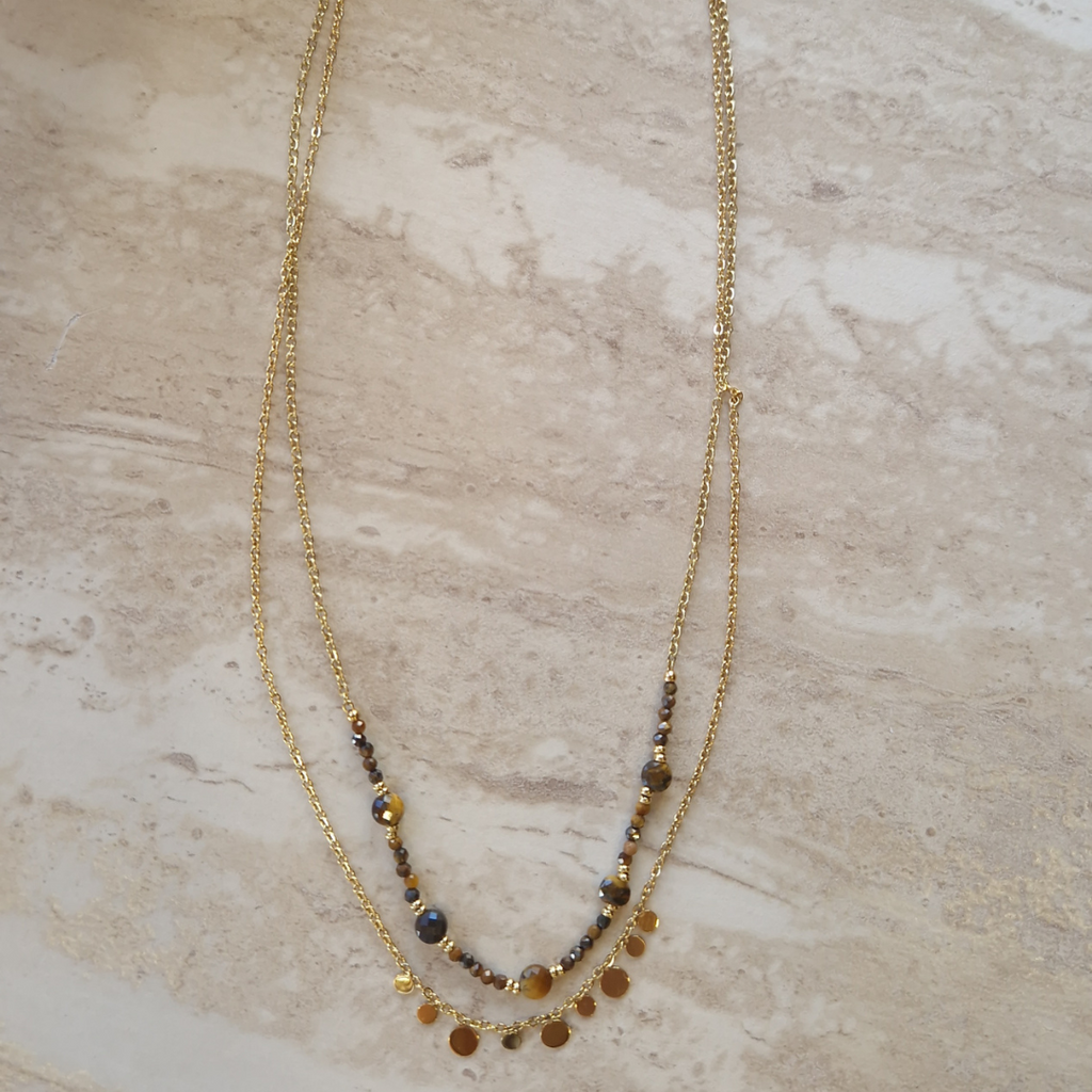 Collier Isaure marron