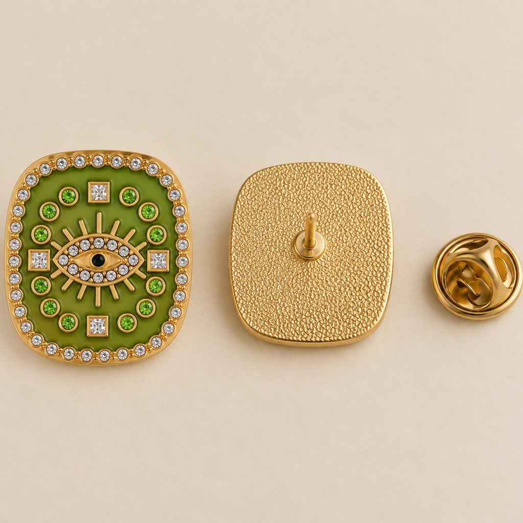 Pin's Œil Vert Olive