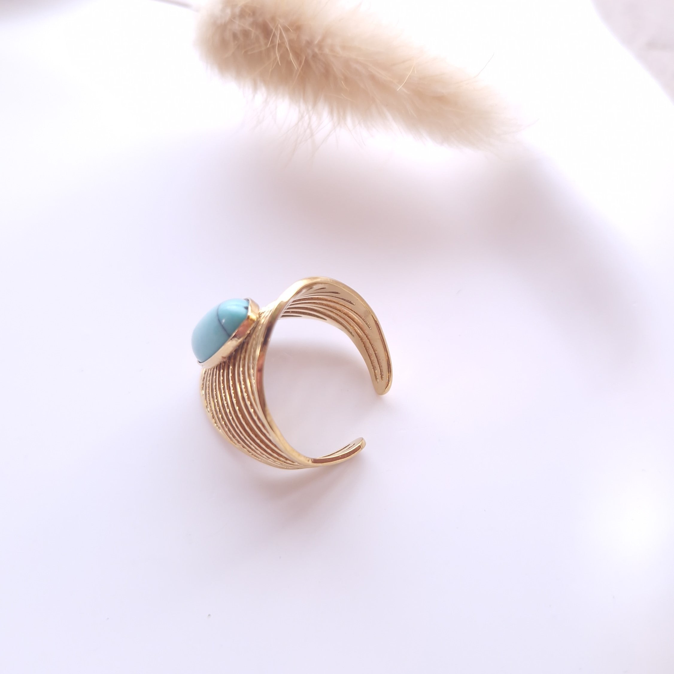 bague été bleu turquoise résistant à l'eau