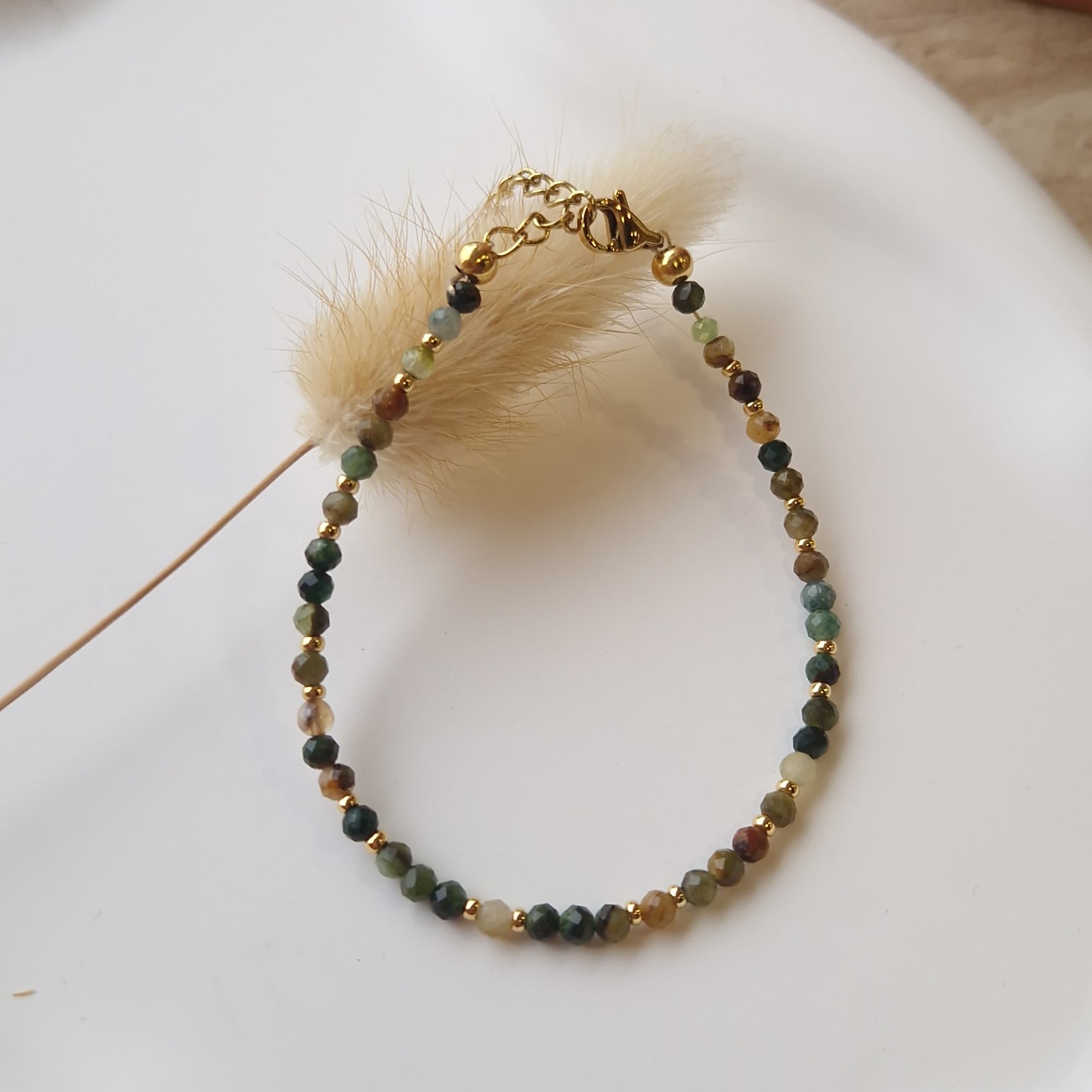 bracelet perle en acier inoxydable minimaliste printemps été 