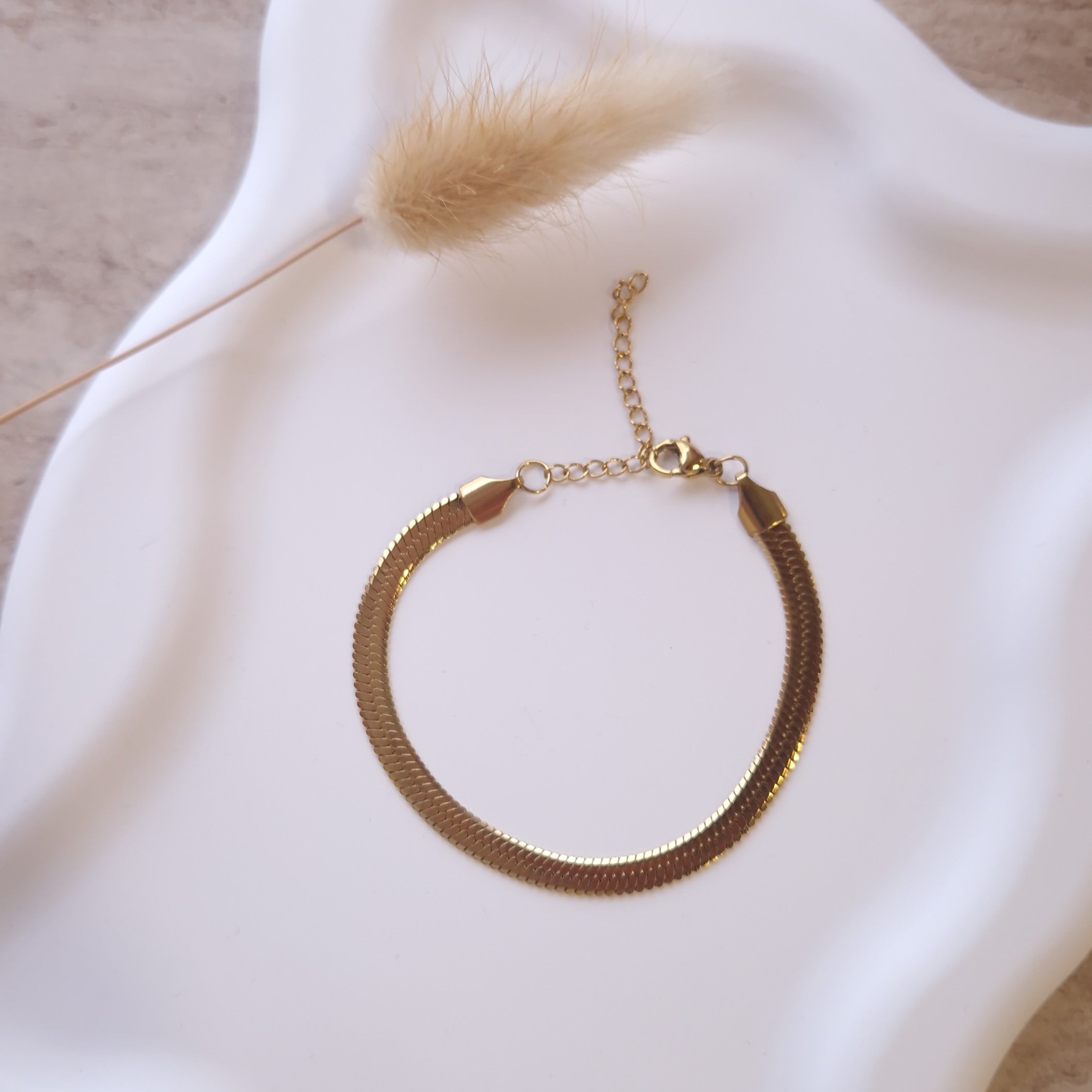 bracelet maille serpentine acier inoxydable femme résistant à l'eau 