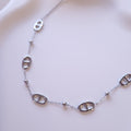 collier femme maille marine argenté tendance 2026 résistant à l'eau 