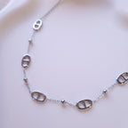 collier femme maille marine argenté tendance 2026 résistant à l'eau 