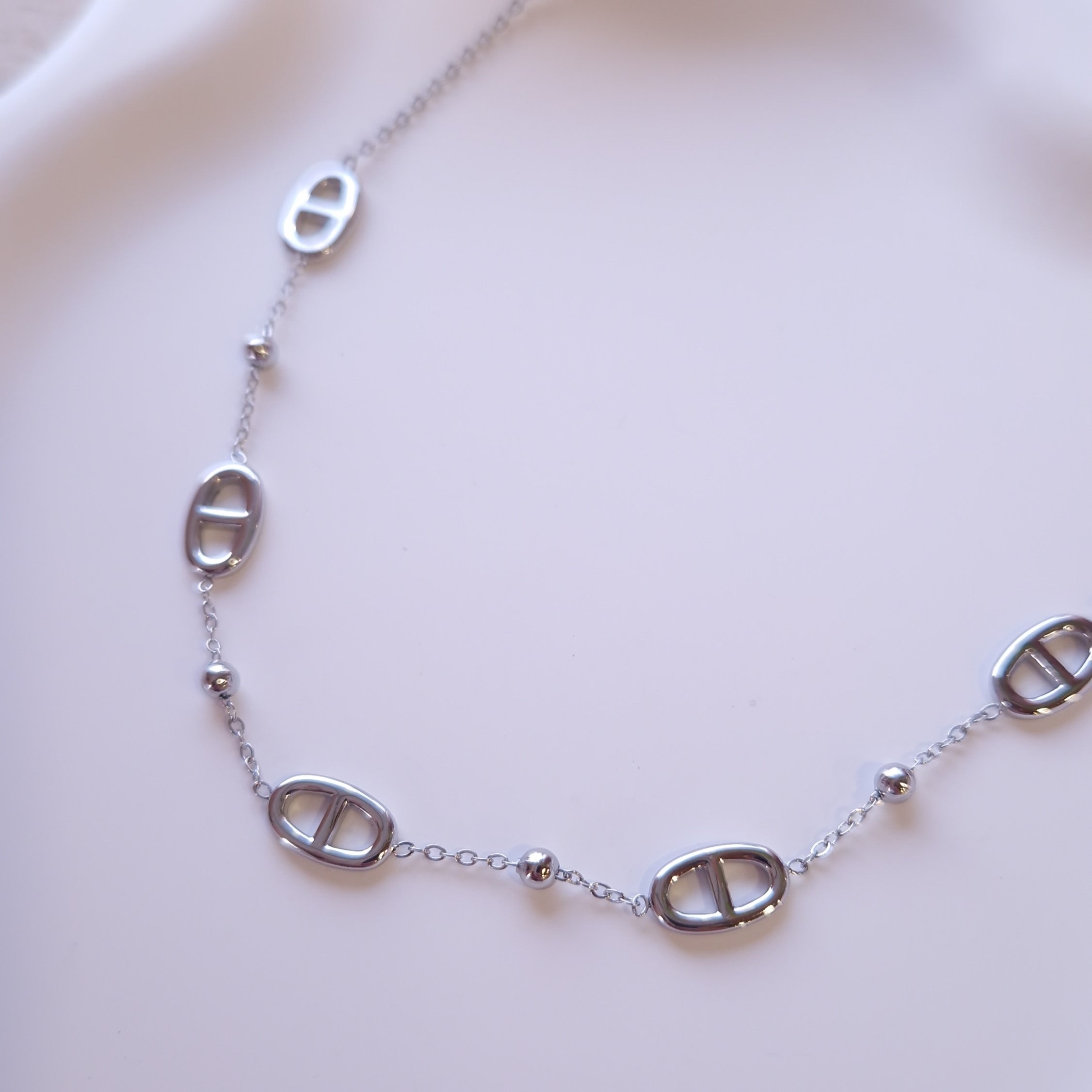 collier femme maille marine argenté tendance 2026 résistant à l'eau 