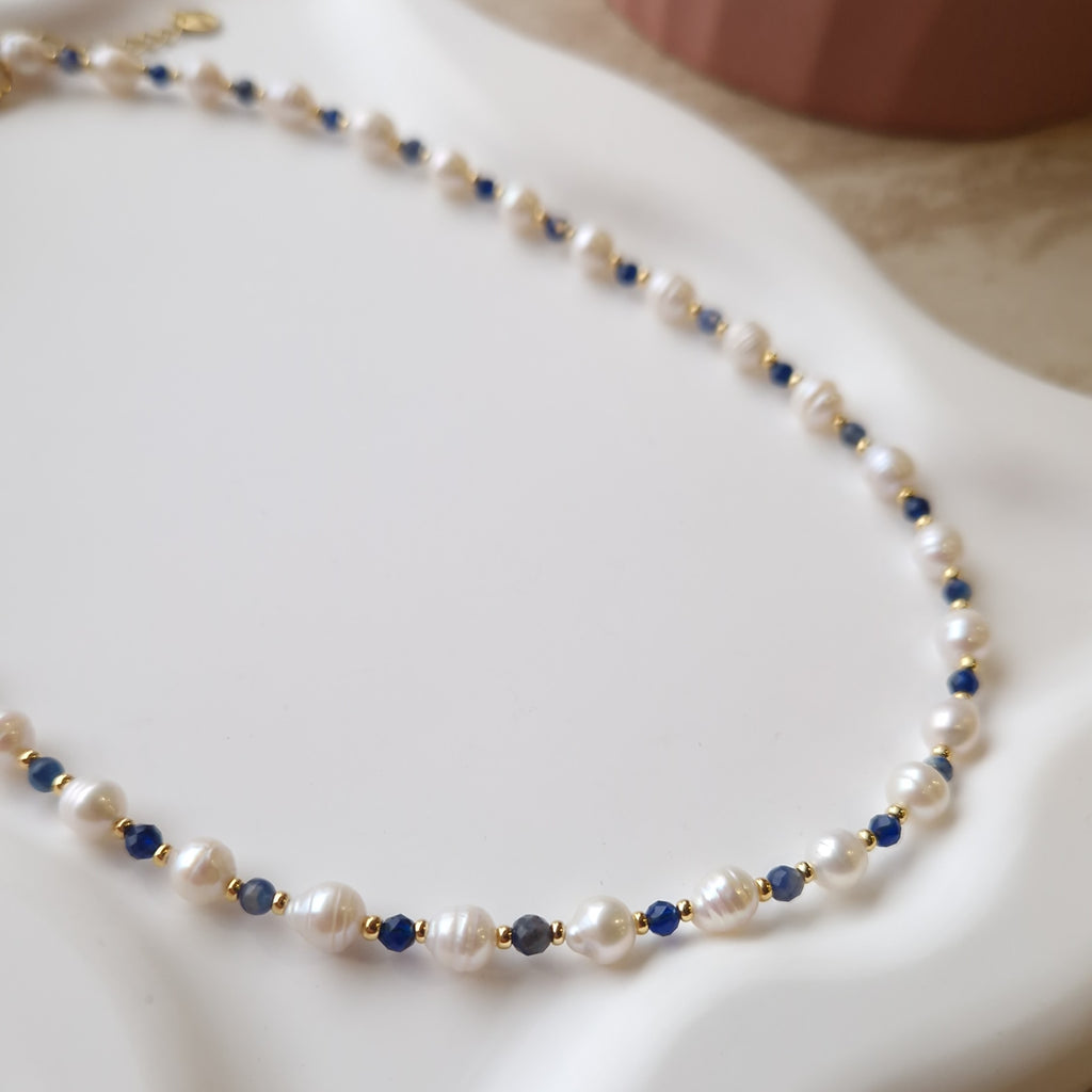 collier mariage ras du cou perles d'eau douce 