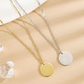 collier acier inoxydable médaille ronde à graver personnalisable prénom, date , symbole pour femme, idée cadeau anniversaire , fête des mères, saint valentin