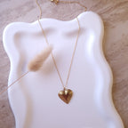 collier romantique femme bijou coeur acier inoxydable