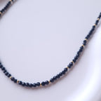 collier perles noires ras du cou en acier inoxydable bijou fin et chic femme facile à porter 