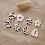 pampilles interchangeables réversible créoles interchangeables tendance résine et pate polymère