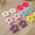 pampilles fleurs créoles interchangeables femme boucles d'oreilles modulables