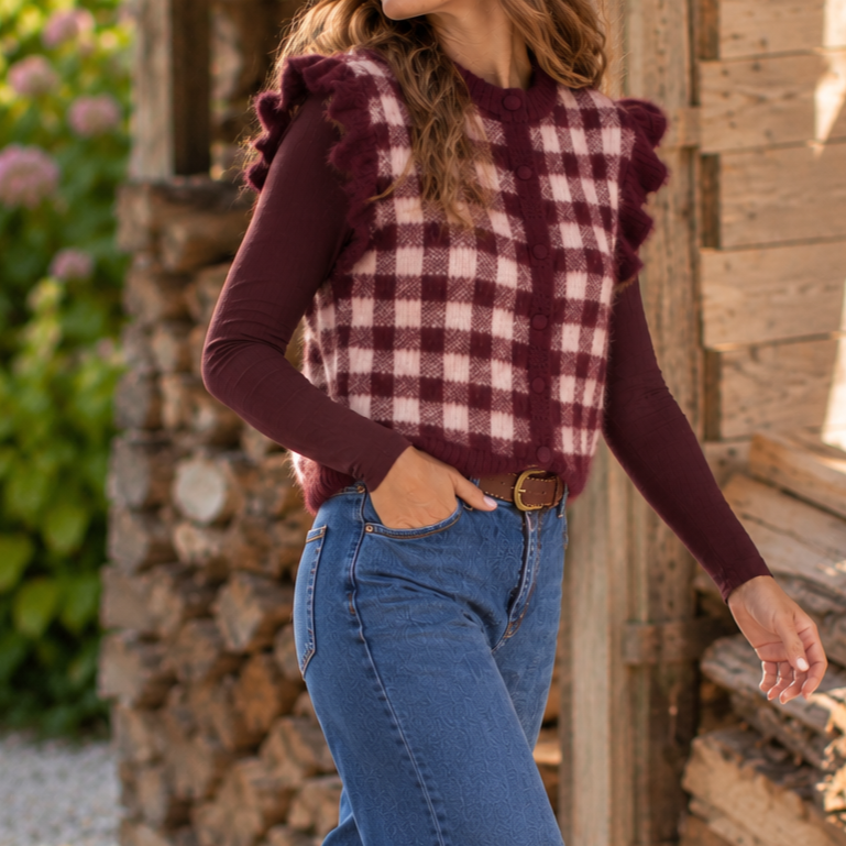 Gilet Carline Prune