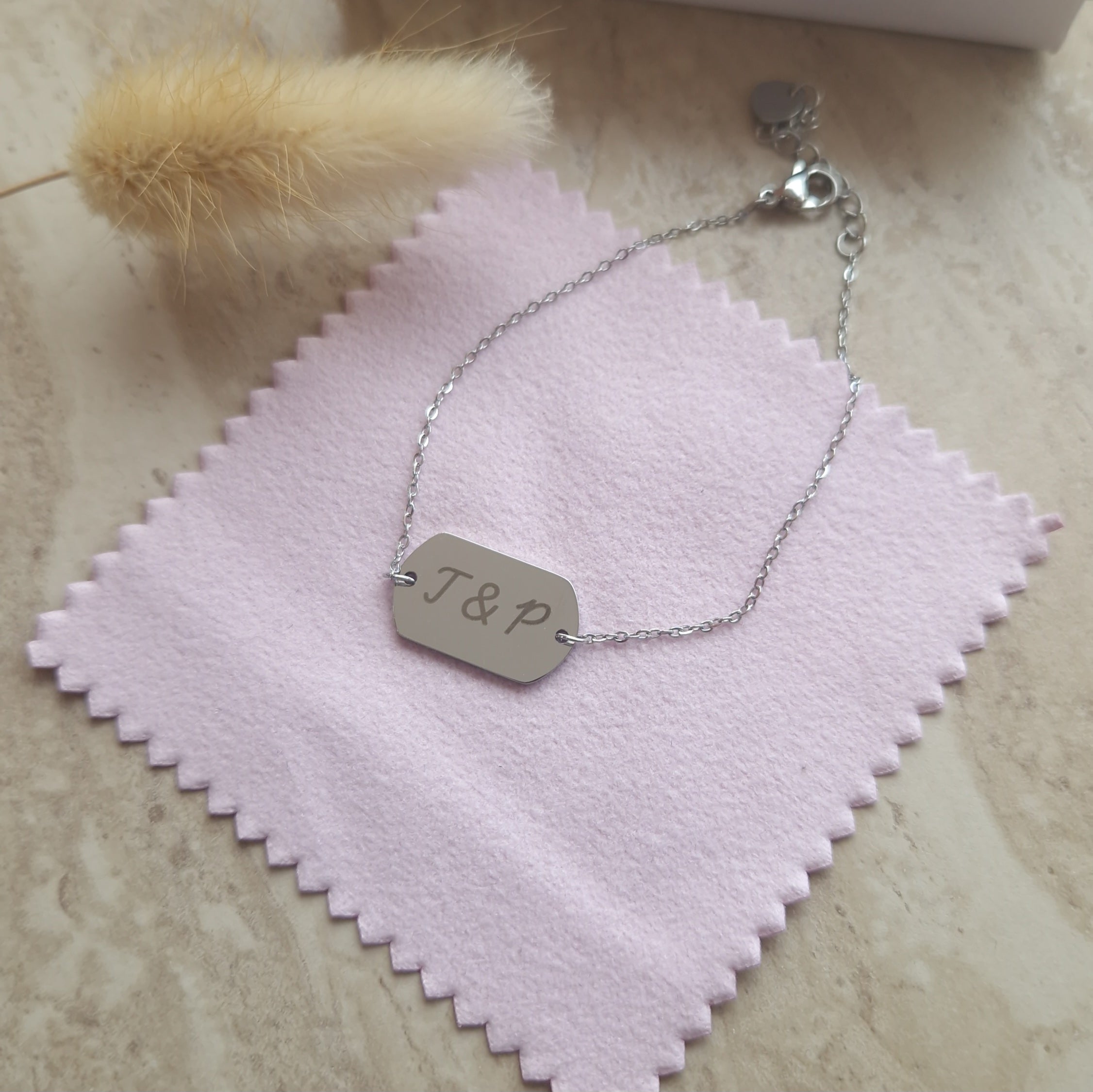 Bracelet Médaille Rectangle à graver