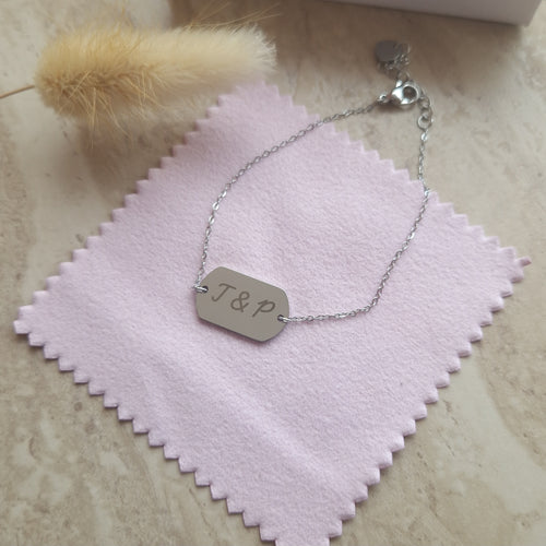 Bracelet Médaille Rectangle à graver